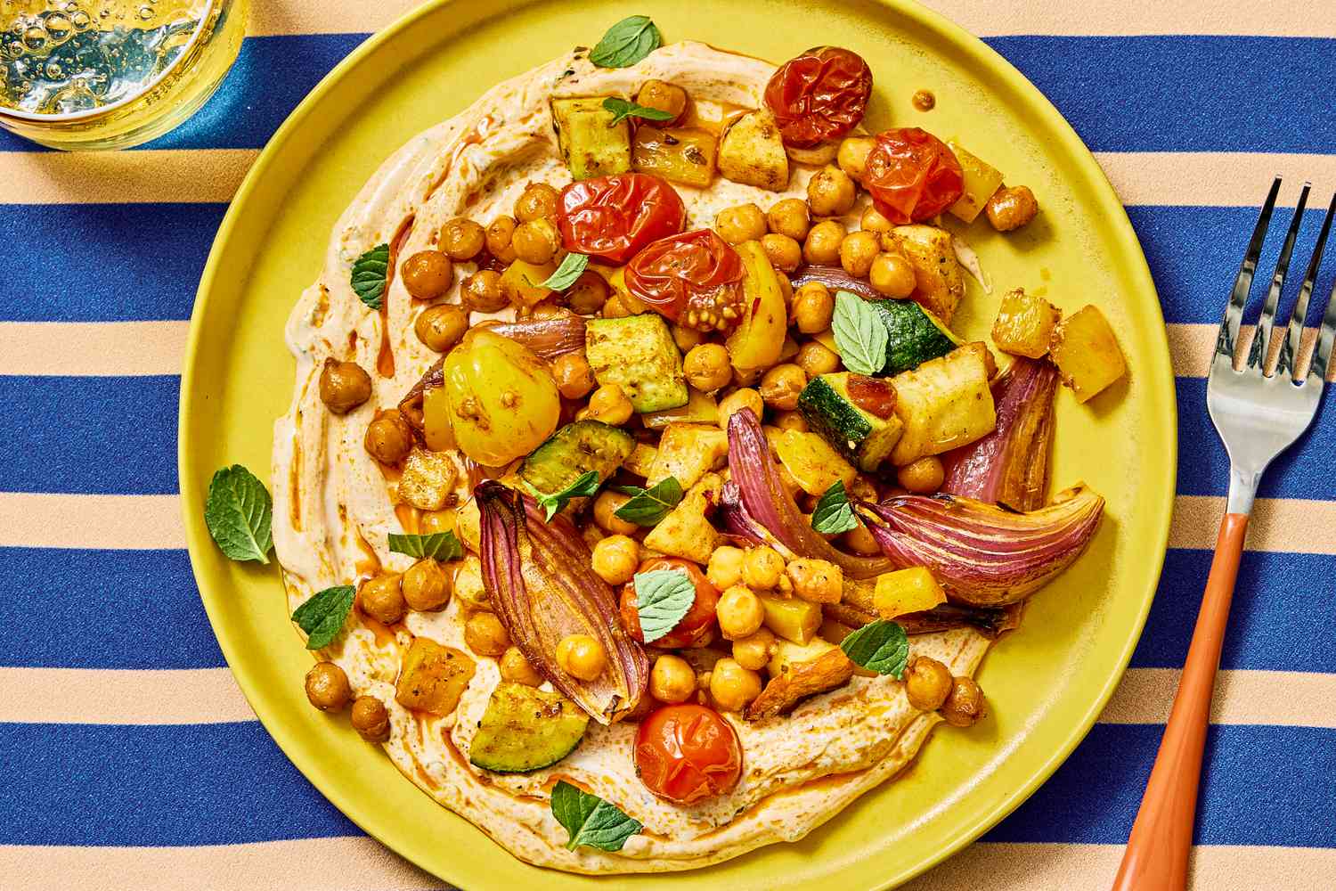 Sheet-Pan Halloumi with Roasted Chickpeas & Veggies