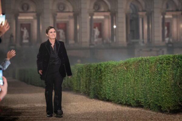 Maria Grazia Chiuri takes her bow at the Dior Cruise 2026 show