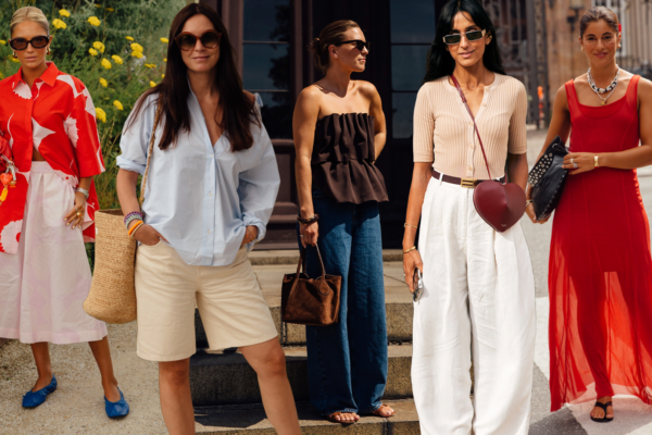 photo collage of copenhagen spring 2025 fashion week attendees
