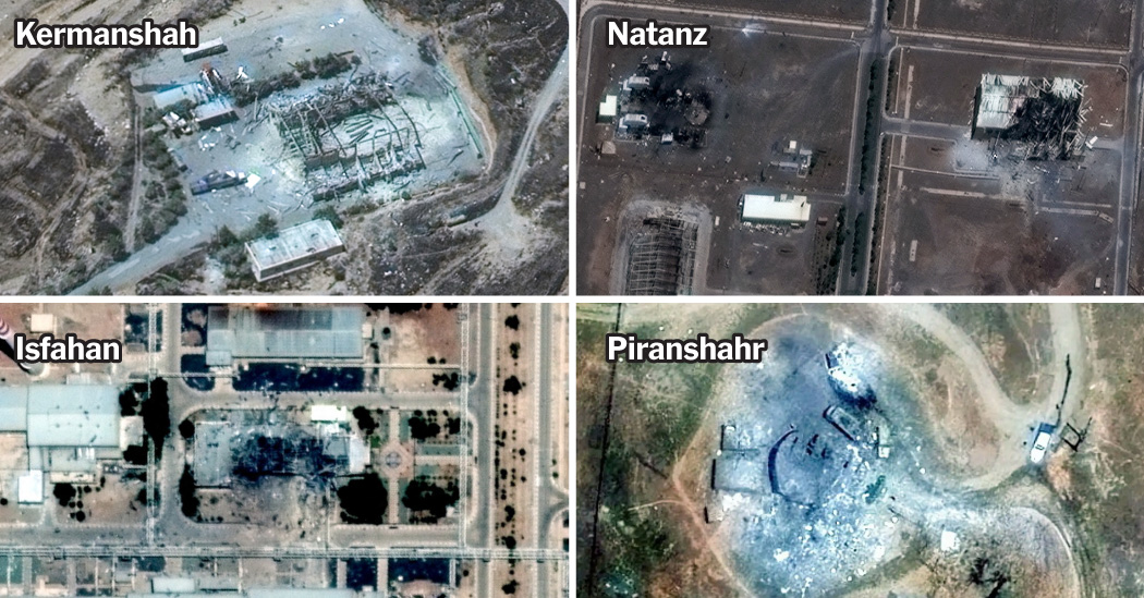 Maps: See Where Israeli Strikes Damaged Iranian Nuclear and Military Facilities