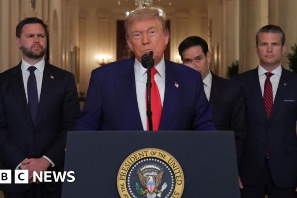 Trump says strikes on Iran a 'spectacular military success' in address