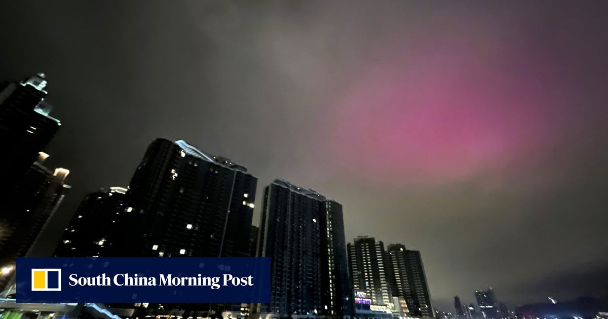 Is it or isn’t it a rare pink aurora above Kai Tak? Hongkongers have their say