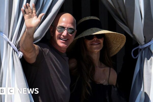 Jeff Bezos and Lauren Sanchez wedding leaves Venice divided