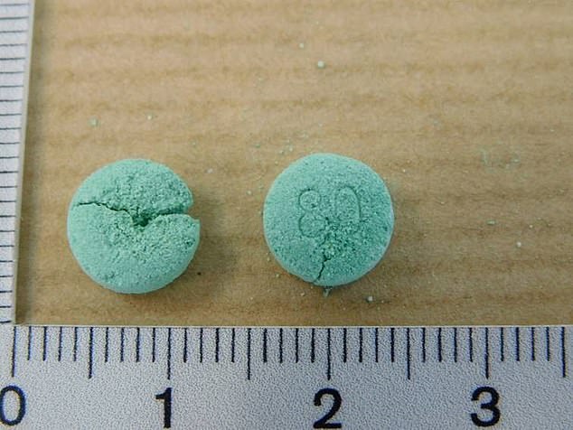 An urgent warning has been issued after two people died in a suspected synthetic opioid overdose following a night out over the weekend (pictured: pills seized by police)