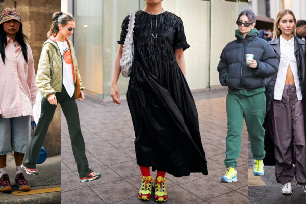 women wearing salomon sneakers