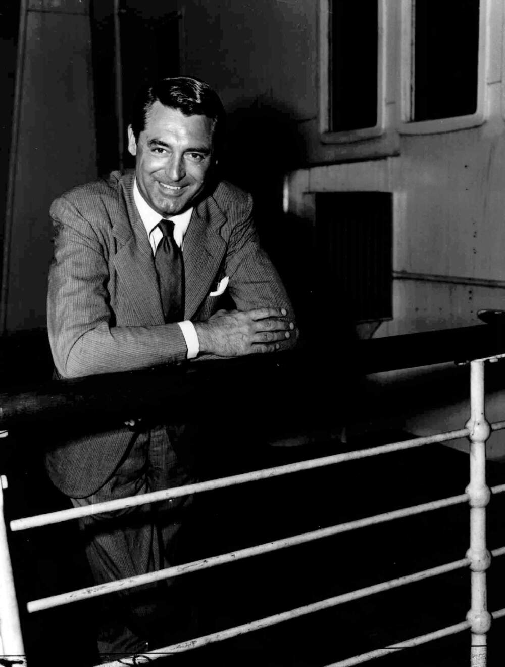 Actor Cary Grant is shown Sept. 9, 1947 as he arrives in New York City aboard the Queen Mary liner. Menswear expert Derek Guy says that suits in Grant's era provide inspiration for him today. (AP Photo)