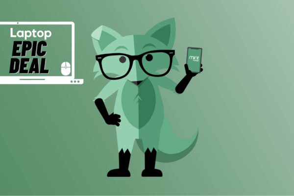 Mint Mobile fox mascot with green gradient background
