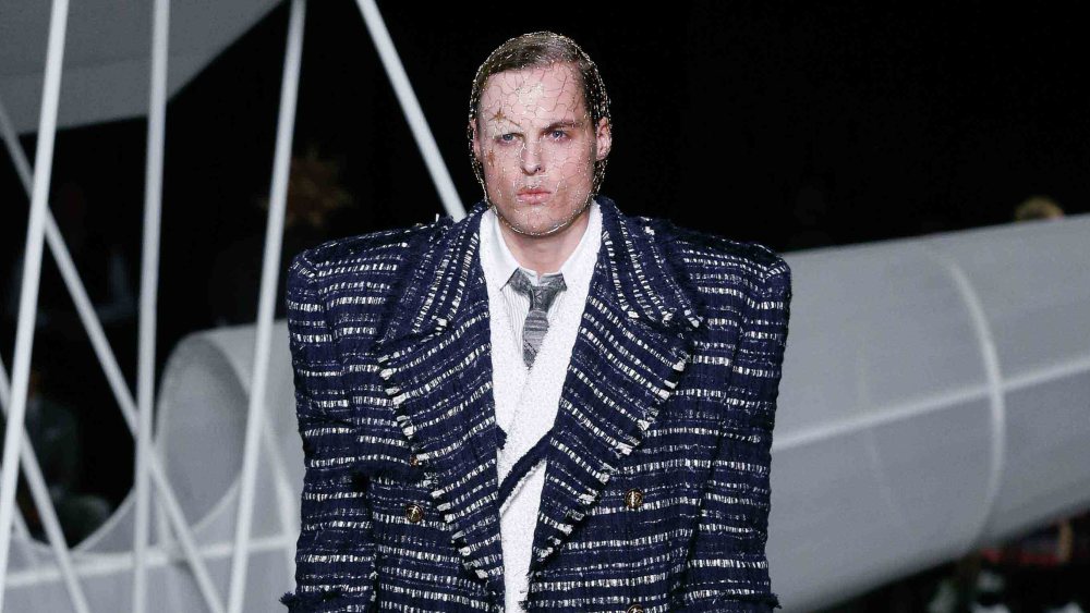 Gustav Magnar Witzøe on Thom Browne's fall 2023 runway.