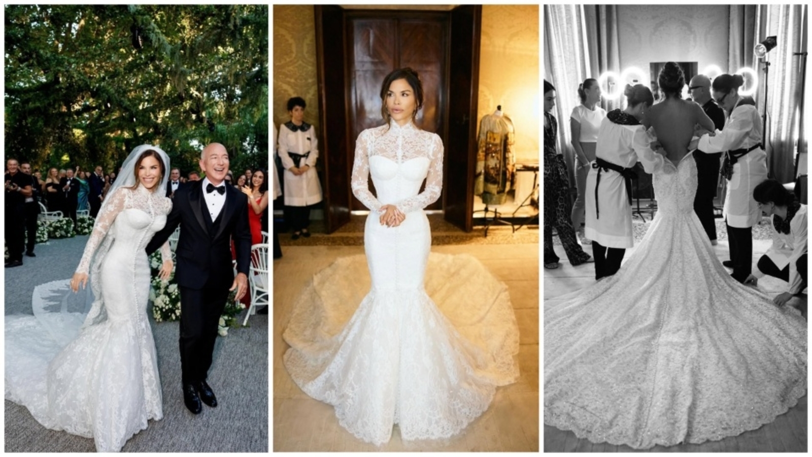 Lauren Sanchez chose classic Dolce and Gabbana wedding gown to marry Jeff Bezos in Italy: It took over 900 hours to make | Fashion Trends