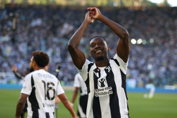 ROME, ITALY - MAY 10: Randal Kolo Muani of Juventus celebrates scoring his team