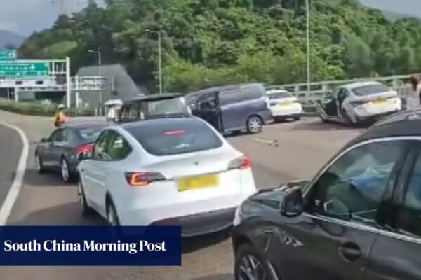 3 crashes on Hong Kong highway leave 7 hurt, including infant