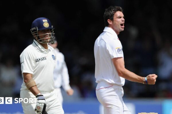 Sachin Tendulkar is dismissed by James Anderson in 2011