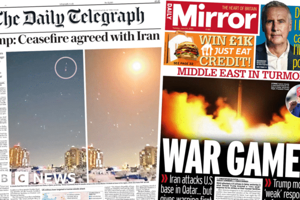 'Ceasefire agreed with Iran' and 'war games'