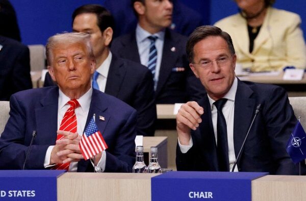 Donald Trump and Nato secretary-general Mark Rutte