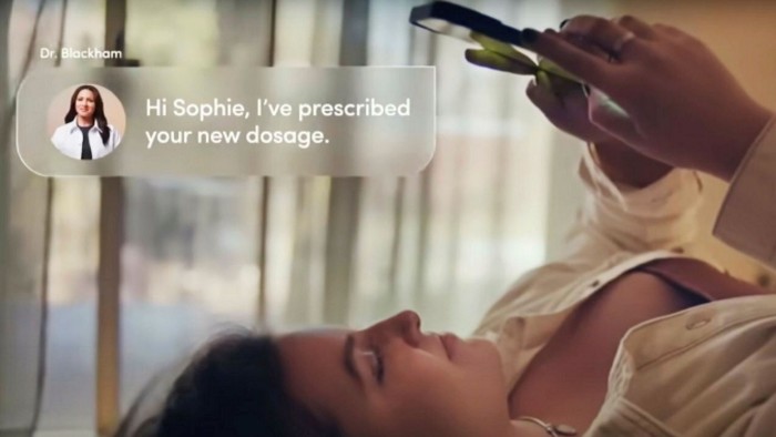 Screen grab of advert for Hims & Hers