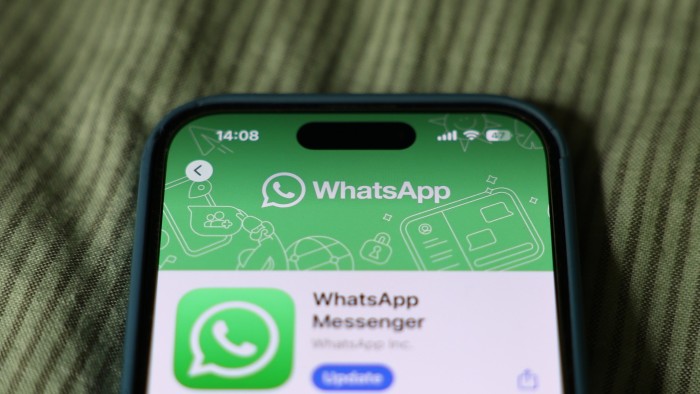 An image of the WhatsApp app on a phone screen