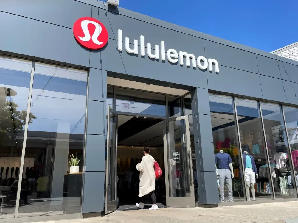 A customer enters a Lululemon store on June 02, 2023 in Corte Madera, California.  (Photo by Justin Sullivan/Getty Images)