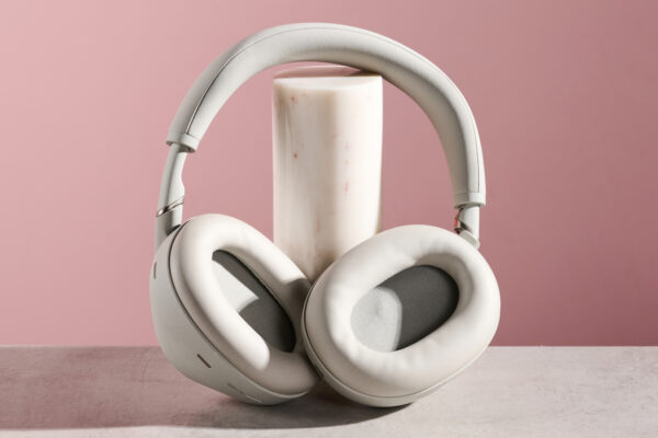 Sony WH-1000XM6 with earcups pointed towards the camera