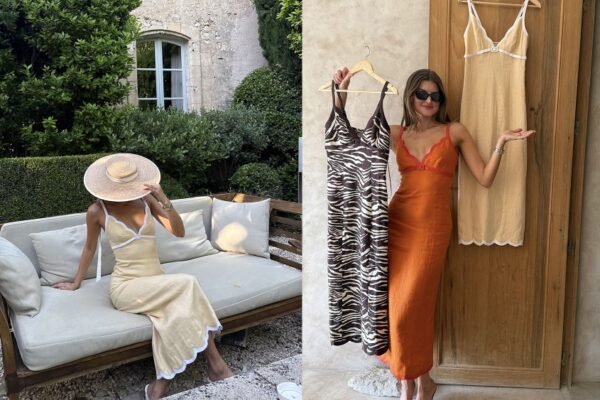 influencer and stylist sara walker with her reformation dress design