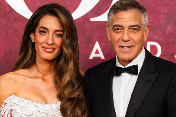 Amal Clooney attends the 2025 Tony Awards in a pearl-embellished dress.