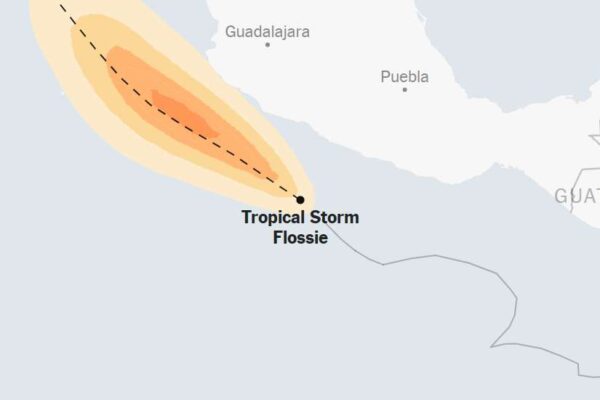 Map: Tracking Tropical Storm Flossie