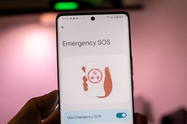 Android emergency SOS settings screen