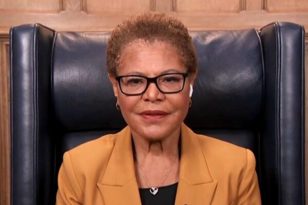 L.A. Mayor Karen Bass says "I don't think that's a problem" as city lacks permanent fire chief