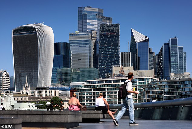 City rally: The FTSE 100 rose to just under 9,017 to add to an impressive run that has seen it climb by more than 10 per cent so far this year, outperforming Wall Street rivals