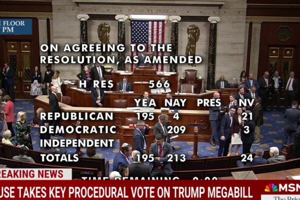 Unexpected Republican 'no' votes add drama to procedural step for Trump's budget bill