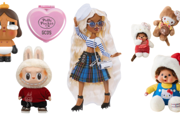 The Playful Toys Leading Fashion's Childhood Revival: Pop Mart's Crybaby and Labubu; GCDS x Polly Pocket, Bratz x Jean Paul Gaultier, Urban Outfitters x Hello Kitty and Monchhichi.