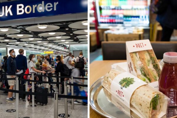 Can you take sandwiches through airport security in the UK?