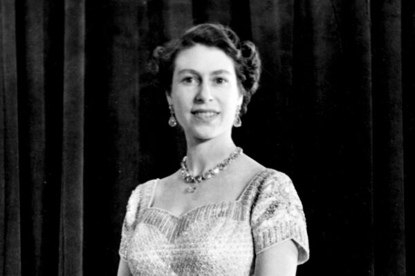Queen Elizabeth II poses in her coronation gown, 1953 (Smith Archive/Alamy)