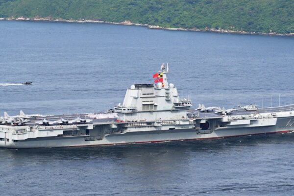 China's first homemade aircraft carrier sails into Hong Kong in a show of military prowess