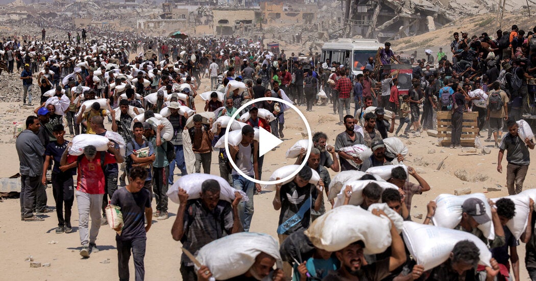 Aid Trickles Into Parts of Gaza as Israel Pauses Some Military Activity