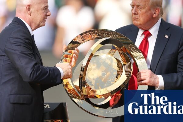 Trump booed but unbowed at Club World Cup final as he crashes Chelsea’s trophy lift | Club World Cup 2025