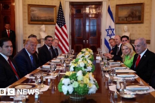 Trump upbeat on Gaza ceasefire talks as he hosts Netanyahu