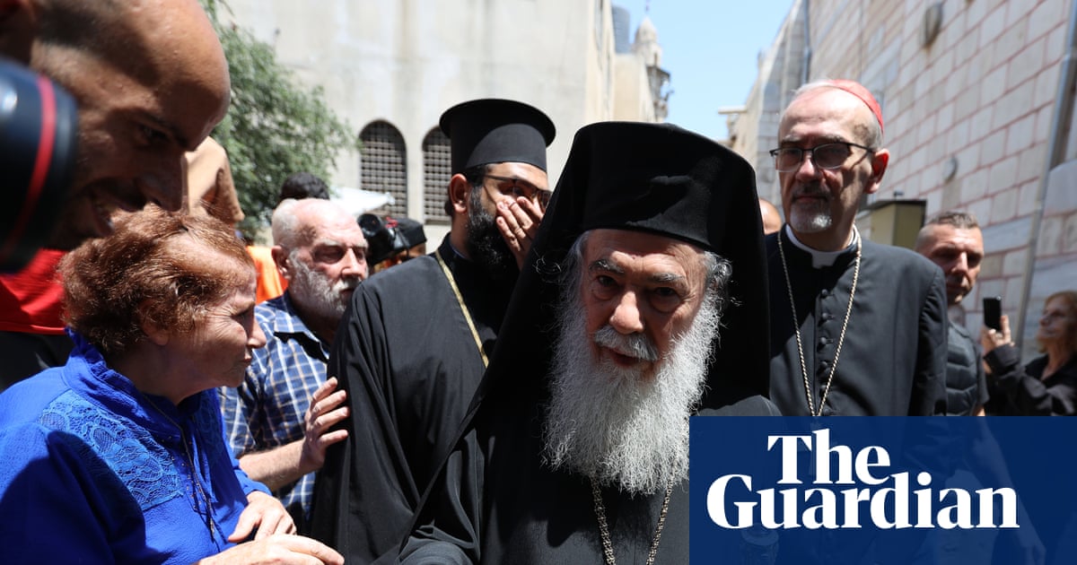 Christian patriarchs make joint visit to shelled church in Gaza | Israel-Gaza war