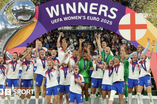 A graphic that reads 'Follow our women's football TikTok' with a picture of a mobile phone