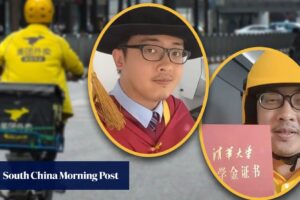 China delivery rider graduated from top schools like Oxford inspires others to stay positive