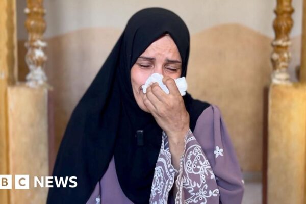 Mother mourns sons killed in Israeli strike while waiting for aid