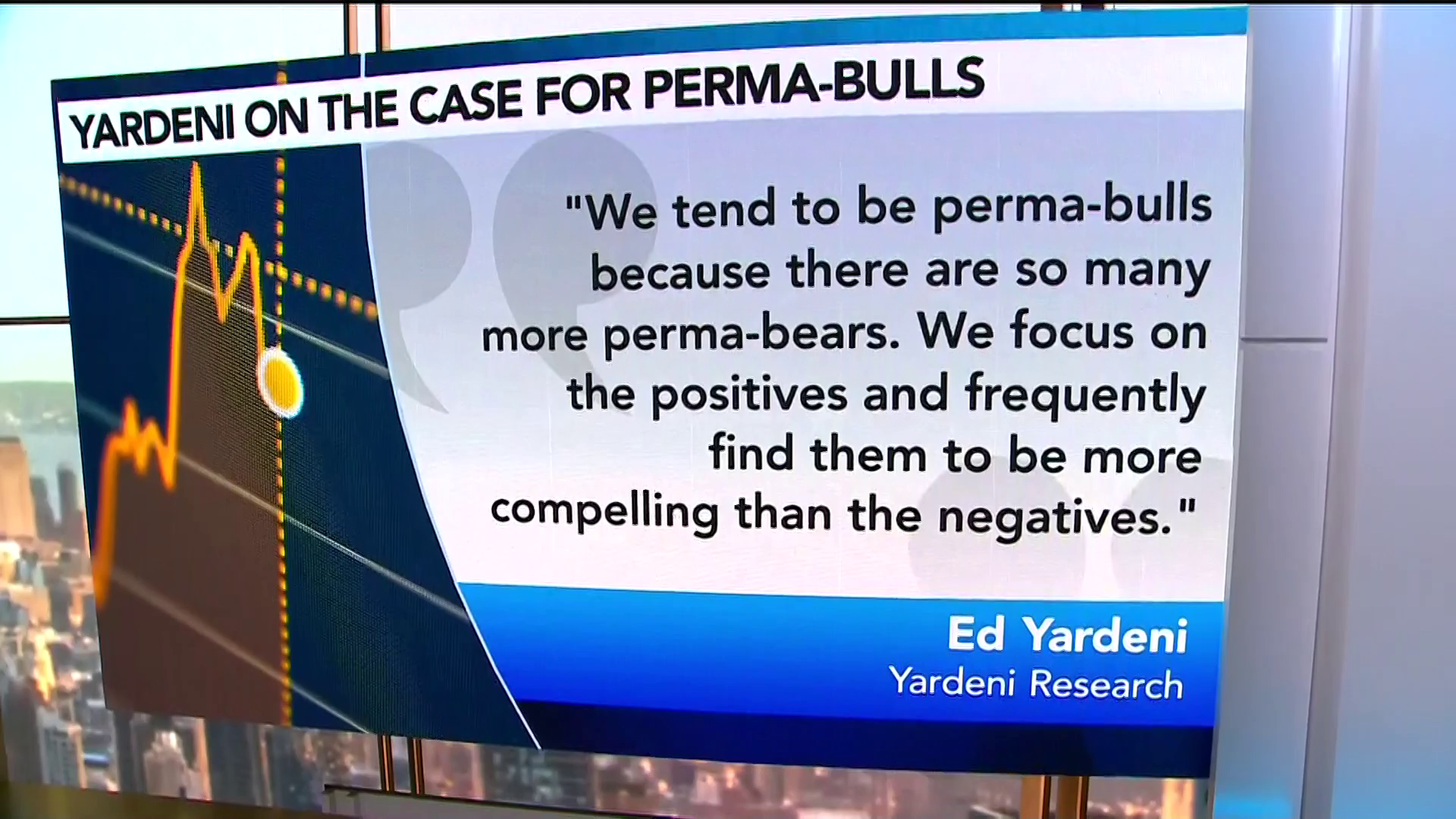 US Stock Market Taking the Long View, Yardeni Says