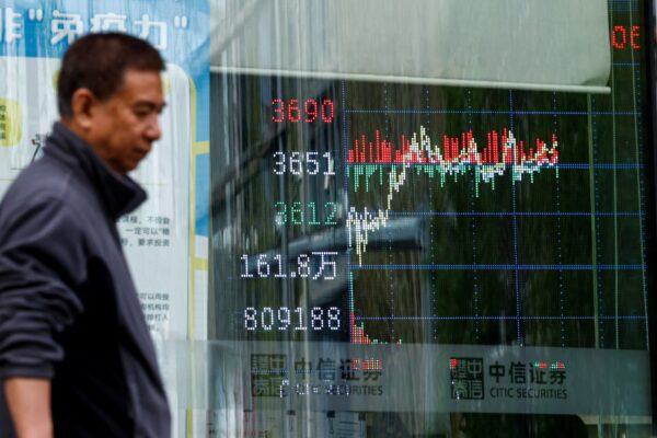 Asian stocks slide on weak China data, yen firms after BOJ decision