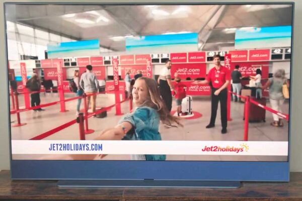 Jet2holiday advert on Sky Glass