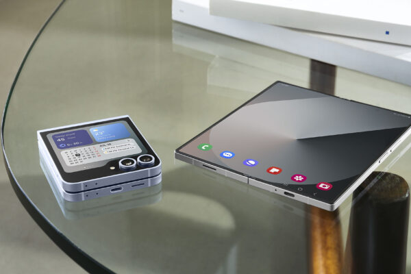 The Samsung Galaxy Z Flip 6 and the Samsung Galaxy Z Fold 6 on a table