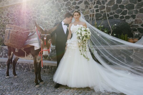Inside Fashion TikToker Madeleine White and DJ Andrew Fedyk’s Golden-Hour Wedding in Santorini