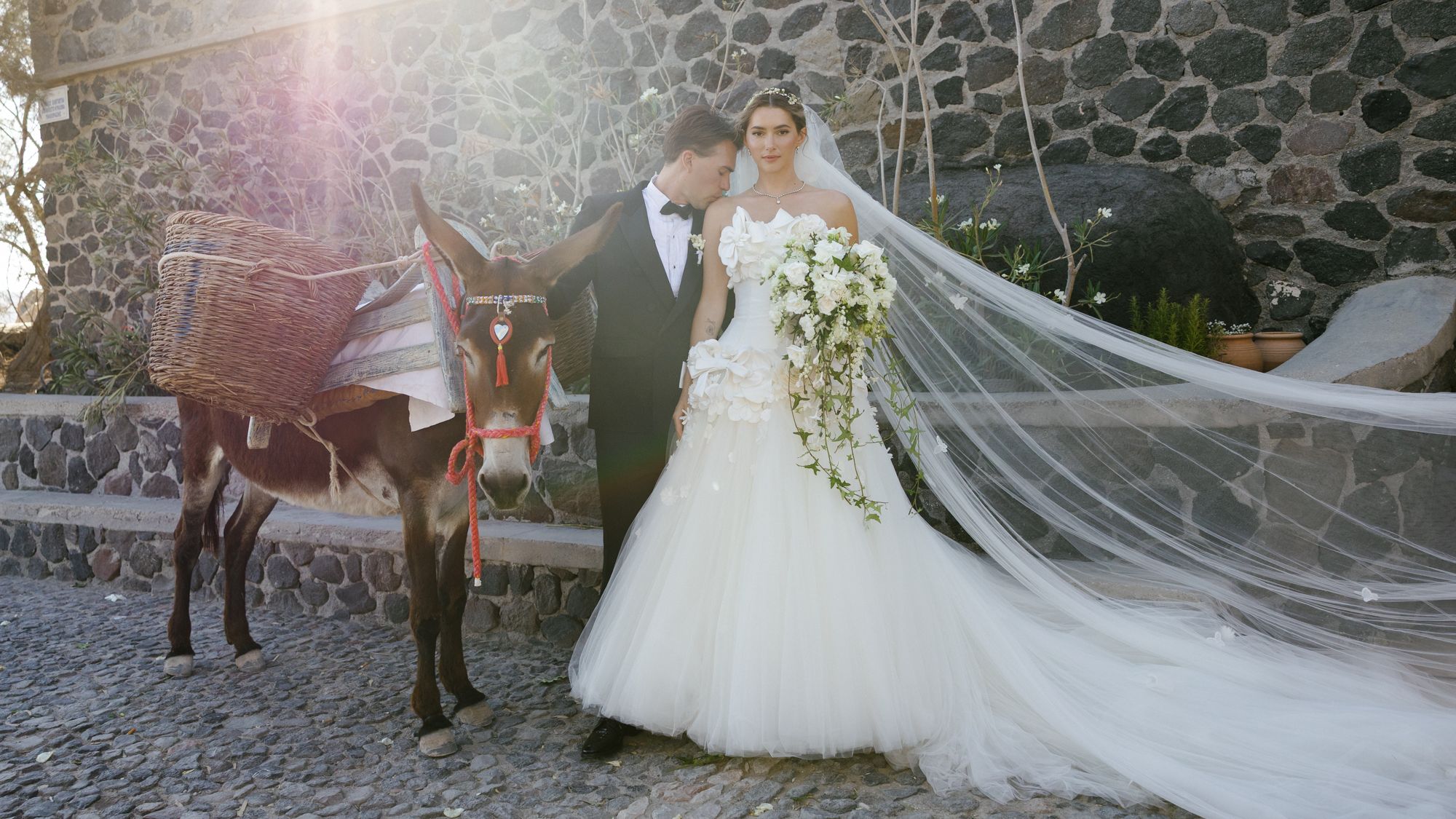 Inside Fashion TikToker Madeleine White and DJ Andrew Fedyk’s Golden-Hour Wedding in Santorini