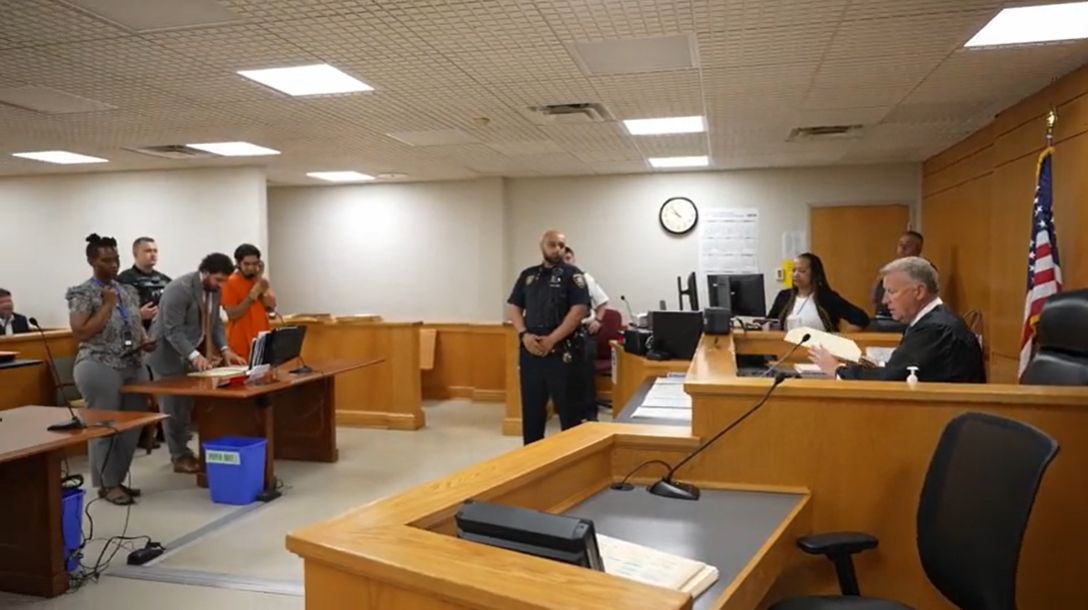 albany county courtroom scene where man pleads guilty
