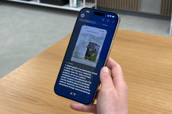Visual Intelligence providing a summary in iOS 26