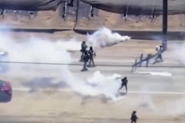 Protesters, federal agents clash after immigration raid on California cannabis farm