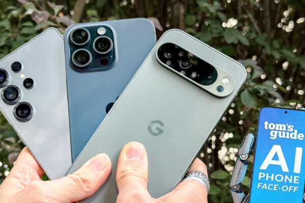 a Galaxy S25, iPhone 15 Pro Max and Pixel 9 Pro XL